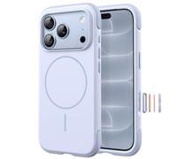 JETech Funda Magnética Silicona para iPhone 18 Pro Max/17 Pro MAX, Azul | Diseño de Borde con Bloque de Color, Compatible con MagSafe, Toque Suave Sedoso, Carcasa Antigolpes con Agarre Antideslizante