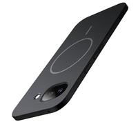 JETech Funda Magnética Slim para Google Pixel 10a, Compatible con MagSafe, Antideslizante Agarre & Protección Completa Lente Cámara, Carcasa Ultra Delgada Ligera Acabado Mate Minimalista (Negro)