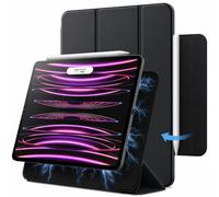 JETech Funda Magnética Solo para iPad Pro 11 Pulgadas (2022/2021/2020/2018 Modelo) y iPad Air 5/4 10,9 Pulgadas, Soporte de Apple Pencil 2ª generación de Carga, Accesorio Magnético (Negro/Negro)
