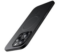 JETech Funda Magnética Ultra Slim para iPhone 16 Pro MAX 6,9 Pulgadas Compatible con MagSafe, Protección Completa Lente Cámara, Carcasa Ligera Acabado Mate PP Dura (Negro)