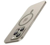 JETech Funda Magnética Ultra Slim para iPhone 16 Pro MAX 6,9 Pulgadas Compatible con MagSafe, Protección Completa Lente Cámara, Carcasa Ligera Acabado Mate PP Dura (Titanio Natural)