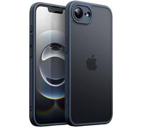 JETech Funda Mate para iPhone 17e (2026) / iPhone 16e, Antigolpes Protección contra Caídas Grado Militar, Carcasa Trasera Translúcida Esmerilada, Antihuellas (Azul Tempestad)