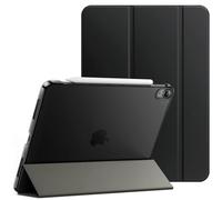 JETech Funda para iPad Air 11" M4/M3/M2 & Air 10,9" 5/4, Negro | Para iPad Air 11" (2026-2024) & 10,9" (2022/2020), Trasera Translúcida Slim, Soporte Tríptico, Activación/Reposo Automático