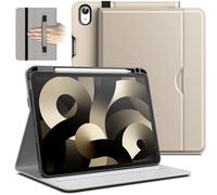 JETech Funda para iPad Air 11 Pulgadas M4/M3/M2 (2026/2025/2024), iPad Air 5/4 (10,9 Pulgadas, 2022/2020 Modelo, 5.ª/4.ª), PU Cuero Folio Cover Carcasa con Portalápiz & Bolsillo (Blanco Estrella)