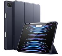 JETech Funda para iPad Pro 12,9" 6.ª/5.ª Gen (2022/2021), Marino | Protección TPU Suave, Portalápiz, Soporte Tríptico, Diseño Ligero Antigolpes, Compatible con Pencil Carga