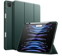 JETech Funda para iPad Pro 12,9" 6.ª/5.ª Gen (2022/2021), Verde Brumoso | Protección TPU Suave, Portalápiz, Soporte Tríptico, Diseño Ligero Antigolpes, Compatible con Pencil Carga