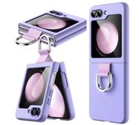 JETech Funda para Samsung Galaxy Z Flip 5 2023 con Anillo, Carcasa Protectora Anti-Arañazos Antigolpes Slim PC Dura (Púrpura)