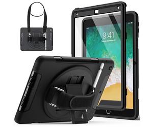 JETech Funda Reforzada para iPad 6.ª/5.ª Gen 9,7" (2018/2017), Negro