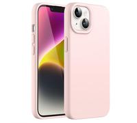 JETech Funda de Silicona para iPhone 14, Rosado | Tacto Suave Sedoso, Carcasa Protección Antigolpes, Resistente a Arañazos, Forro de Microfibra