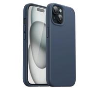 JETech Funda Silicona para iPhone 15 6,1 Pulgadas, Protectora de Cuerpo Completo con Tacto Suave y Sedoso, Antigolpes Carcasa (Azul Tempestad)
