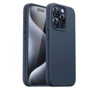 JETech Funda Silicona para iPhone 15 Pro 6,1 Pulgadas, Protectora de Cuerpo Completo con Tacto Suave y Sedoso, Antigolpes Carcasa (Azul Tempestad)