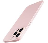 JETech Funda Slim Mejorada (0,85 mm Grosor) para iPhone 13 Pro MAX 6,7 Pulgadas, Cubierta Lente Cámara Protección Completa, Ultra Delgada Ligera Carcasa Mate PC Duro, Carga Inalámbrica (Rosado)