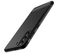 JETech Funda Slim para Samsung Galaxy S21 5G 6,2 Pulgadas, Carcasa Teléfono Delgado con Absorción de Impacto y Diseño de Fibra de Carbón (Negro)