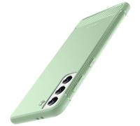 JETech Funda Slim para Samsung Galaxy S21 5G 6,2 Pulgadas, Carcasa Teléfono Delgado con Absorción de Impacto y Diseño de Fibra de Carbón (Verde)