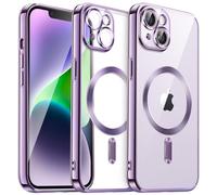 JETech Funda Suave Claro para iPhone 14 6,1 Pulgadas, Lente Cámara Protección Completa, Compatible con MagSafe Carga Inalámbrica, Carcasa TPU Galvanizada Antigolpes (Púrpura Claro)