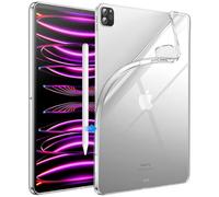 JETech Funda Transparente para iPad Pro 12,9" 6/5, Transparente | Para 2022/2021 Modelo, Diseño TPU Cristal Suave, Carcasa Protección Slim Antigolpes, Compatible con Pencil 2.ª Carga