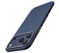 JETech Funda Ultra Slim Fibra Aramida para iPhone 17 Pro, Azul Oscuro