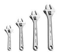 Jetech Juego de Llaves Ajustables de 4 Piezas,Llaves de Cambio Resistentes de Grado Industrial con Abertura de Gran Calibre, Bolsa de Almacenamiento Enrollable, el tamaño Incluye 6", 8", 10", 12"