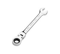 Jetech Llave de engranaje de cabeza flexible de 12 mm, llave combinada de trinquete de cabeza flexible de 12 puntas totalmente pulida, métrico