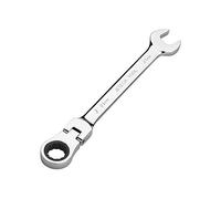 Jetech Llave de engranaje de cabeza flexible de 21 mm, llave combinada de trinquete de cabeza flexible de 12 puntas totalmente pulida, métrico