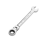 Jetech Llave de engranaje de cabeza flexible de 5/8 pulgadas, llave combinada de trinquete de grado industrial, forjada, acero de aleación Cr-V tratado térmicamente, 12 puntos totalmente pulido, SAE