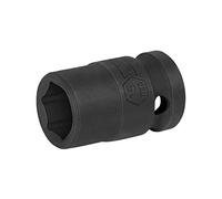Jetech Llave de Impacto Estándar de 15mm y 1/2 Pulgada, Fabricada con Acero Aleado al Cromo Molibdeno, Tratada Térmicamente, Diseño de 6 Puntas, Métrico