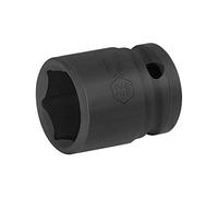 Jetech Llave de Impacto Estándar de 22mm y 1/2 Pulgada, Fabricada con Acero Aleado al Cromo Molibdeno, Tratada Térmicamente, Diseño de 6 Puntas, Métrico