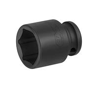 Jetech Llave de Impacto Estándar de 27mm y 1/2 Pulgada, Fabricada con Acero Aleado al Cromo Molibdeno, Tratada Térmicamente, Diseño de 6 Puntas, Métrico