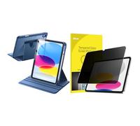 JETech para iPad (A16) 11.ª/10.ª Generación (2025/2022) Funda Giratoria y Protector Pantalla Privacidad Lote