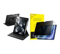 JETech para iPad Air 11 Pulgadas M3/M2 (2025/2024) Funda Giratoria y Protector Pantalla de Privacidad Lote