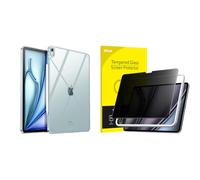 JETech para iPad Air 13 Pulgadas M3/M2 (2025/2024) Funda Transparente y Protector Pantalla de Privacidad Lote