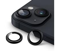 JETech Protector de Lente Cámara para iPhone 14 6,1 Pulgadas y iPhone 14 Plus 6,7 Pulgadas, Cristal Vidrio Templado 9H Individuo Metal, HD Transparente, 1 Juego (Medianoche)