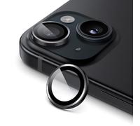 JETech Protector de Lente Cámara para iPhone 15 6,1 Pulgadas y iPhone 15 Plus 6,7 Pulgadas, Cristal Vidrio Templado 9H Individuo Metal, HD Transparente, 1 Juego (Medianoche)