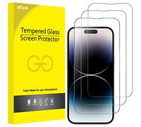 JETech Protector de Pantalla Cobertura Completo para iPhone 14 Pro Max 6,7 Pulgadas, Cristal Vidrio Templado 9H Amigable para Funda, HD Transparente, 3 Unidades