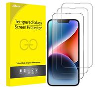 JETech Protector de Pantalla Cobertura Completo para iPhone 16e 2025, iPhone 14 6,1 Pulgadas, Cristal Vidrio Templado 9H Amigable para Funda, HD Transparente, 3 Unidades