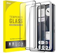 JETech Protector de Pantalla Cobertura Completo para Nothing Phone 3a Pro, Borde Negro Cristal Vidrio Templado con Marco de Instalación Fácil, Amigable para Funda, HD Transparente, 3 Unidades