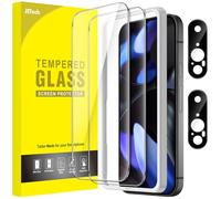 JETech Protector de Pantalla para Google Pixel 9 con Protector de Lente Cámara, Compatible Huellas Dactilares, Cristal Vidrio Templado, HD Clara, 2 Paquetes Cada Uno