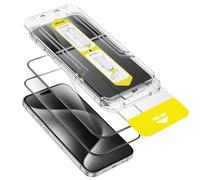 JETech Protector de Pantalla para iPhone 15 Pro 6,1 Pulgadas, Instalación Súper Fácil en 10 Segundos, Cristal Vidrio Templado Sin Burbujas, Amigable para Funda, HD Clara, 2 Unidades