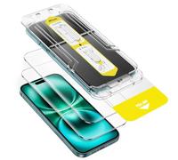 JETech Protector de Pantalla para iPhone 16 Plus 6,7 Pulgadas, Instalación Súper Fácil en 10 Segundos, Cristal Vidrio Templado Sin Burbujas, Amigable para Funda, HD Clara, 2 Unidades