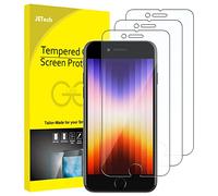 JETech Protector de Pantalla para iPhone SE 3 (2022 3.ª Generación) 4,7 Pulgadas, Cristal Vidrio Templado, 3 Unidades