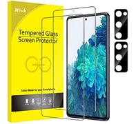 JETech Protector de Pantalla para Samsung Galaxy S20 FE 6,5 Pulgadas y Protector de Lente Cámara, Cristal Vidrio Templado, Compatible Huellas Dactilares ID, HD Transparente, 2 Paquetes Cada Uno