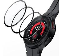 JETech Protector de Pantalla para Samsung Galaxy Watch 5 Pro 45mm (Solo Protector de Pantalla 36,55mm), Cobertura Completo Cristal Vidrio Templado, HD Transparente, 3 Unidades