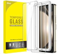 JETech Protector de Pantalla para Samsung Galaxy Z Fold 5, Cristal Vidrio Templado, con Marco de Instalación Fácil, Amigable para Funda, HD Transparente, 3 Unidades