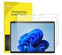 JETech Protector de Pantalla para Surface Pro 8 2021 y Surface Pro X 2021/2019 13 Pulgadas, 9H Cristal Vidrio Templado, Soporte Lápiz para Surface, HD Transparente, 2 Unidades