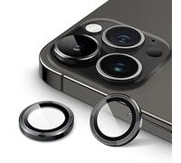 JETech Protector de Lente Cámara para iPhone 14 Pro 6,1 Pulgadas y iPhone 14 Pro Max 6,7 Pulgadas, Vidrio Templado 9H, 1 Juego (Negro Espacial)