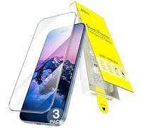 JETech Protector Pantalla para iPhone 17 6,3 Pulgadas, Fácil Instalación Solo Paso con Caja Sin Burbujas Auto Alineación, Cristal Vidrio Templado 9H, HD Claro, 3 Unidades