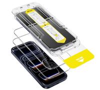 JETech Protector Pantalla para iPhone 17 Pro 6,3 Pulgadas, Kit Instalación Súper Fácil en 10 Segundos con Bandeja Alineación Solo Paso, Cristal Vidrio Templado Antihuellas, 2 Unidades