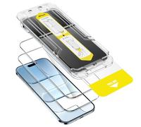 JETech Protector Pantalla para iPhone Air, Kit Instalación Súper Fácil en 10 Segundos con Bandeja Alineación Solo Paso, Cristal Vidrio Templado Antihuellas, 2 Unidades