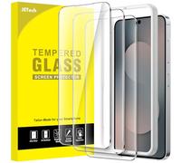 JETech Protector Pantalla para Samsung Galaxy S25 FE, Cristal Vidrio Templado 9H con Marco de Instalación Fácil, Compatible Huellas Dactilares ID, HD Clara, 3 Unidades