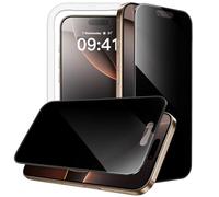 JETech Protector Pantalla Privacidad 360 Grados para iPhone 16 Pro Max 6,9 Pulgadas, Cristal Vidrio Templado Antiespia 4 Vías con Marco de Instalación Fácil, 2 Unidades